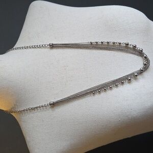 NWT C.O. & C.O. Silver Tone Multi Chain Costume Jewellery Necklace